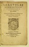 SAINTE-MARTHE, SCÉVOLE DE. Lucubrationum pars altera, qua continentur Gallorum doctrina illustrium . . . elogia. 1606